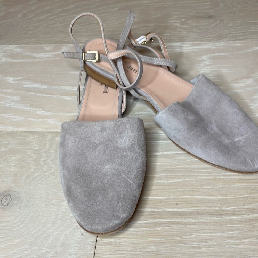 CHARLES DAVID suede thin ankle buckle